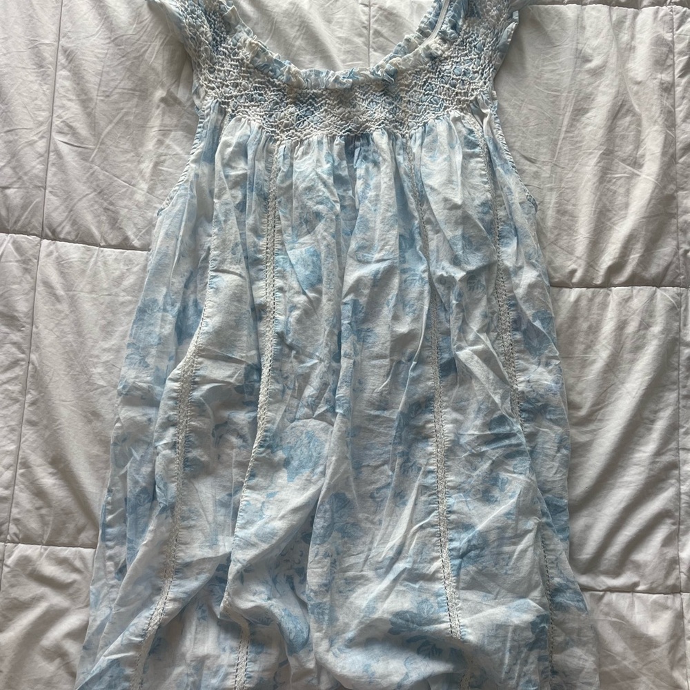 LoveShackFancy Light Blue Casual Dress